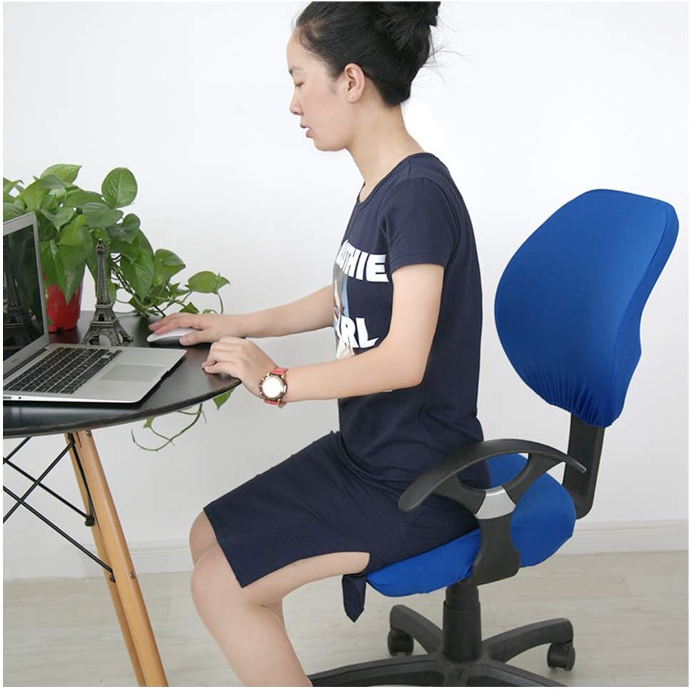 TOPINCN Funda de elastano suave y elástica para asiento y respaldo, funda universal para respaldo de silla de oficina y computadora, funda