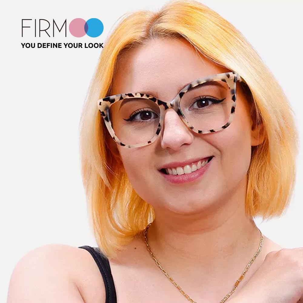 Firmoo Lentes cuadrados con bloqueo de luz azul para mujereshombres, gafas de computadora, juegos, TV, teléfonos para pantallas, antifatiga ocular y