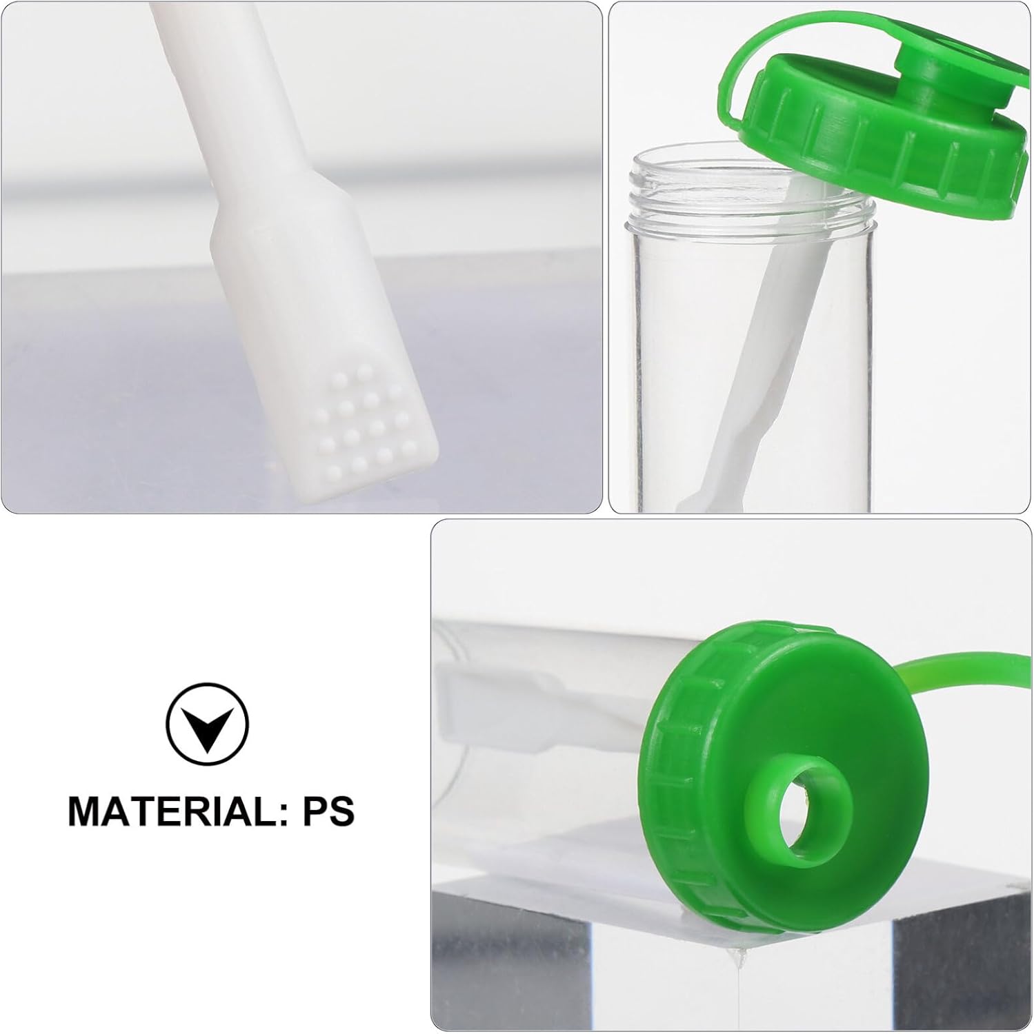 POPETPOP Colector fecal Designable 50pcs 0.5 fl oz Taburete Espécimen Taza Taburete Contenedor con Cuchara Tapa Taburete Taza de Muestreo