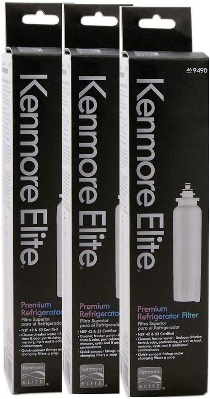 Kenmore Elite Filtro de agua para refrigerador 9490 OEM (paquete de 3)