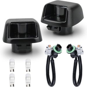 Bestview Carcasa plateada para matrícula, repuesto de montaje de lámpara de etiqueta compatible con Nissan Frontier Armada Titan Xterra, Suzuki Bestview Carcasa plateada para matrícula, repuesto de montaje de lámpara de etiqueta compatible con Nissan Frontier Armada Titan Xterra, Suzuki