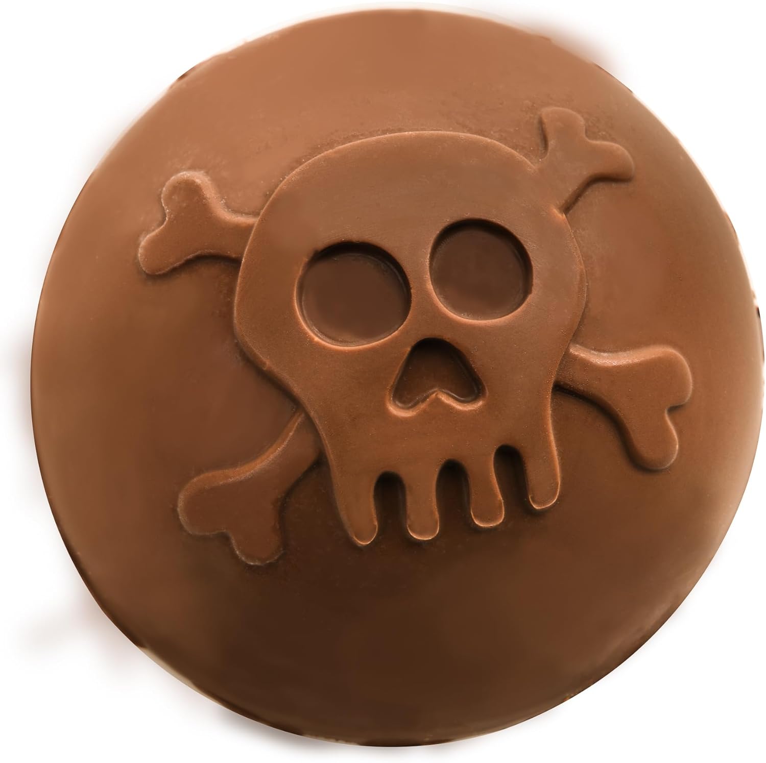 Mobi Molde de silicona para bombas de cacao de chocolate caliente, calavera, para hacer 3 “bombas”..