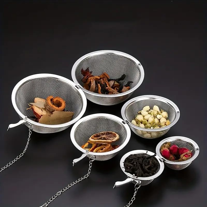 Bola de té de malla de acero inoxidable, infusor de té de malla extra fina para té de hojas sueltas, coladores de té, infusor de té, filtros de