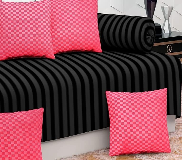 Juego de sábanas de lujo para decoración de cama  Diwan Juego de 8 piezas  Juego de sábanas estampadas Deewan para sala de estar (juego de 8 piezas,