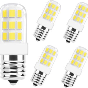 ZSSXOLED Paquete de 5 Bombilla LED C7 E12 de 2 W, bombillas de repuesto C7 para lámparas de sal del Himalaya de 15 a 20 W, base de candelabro E12, ZSSXOLED Paquete de 5 Bombilla LED C7 E12 de 2 W, bombillas de repuesto C7 para lámparas de sal del Himalaya de 15 a 20 W, base de candelabro E12,