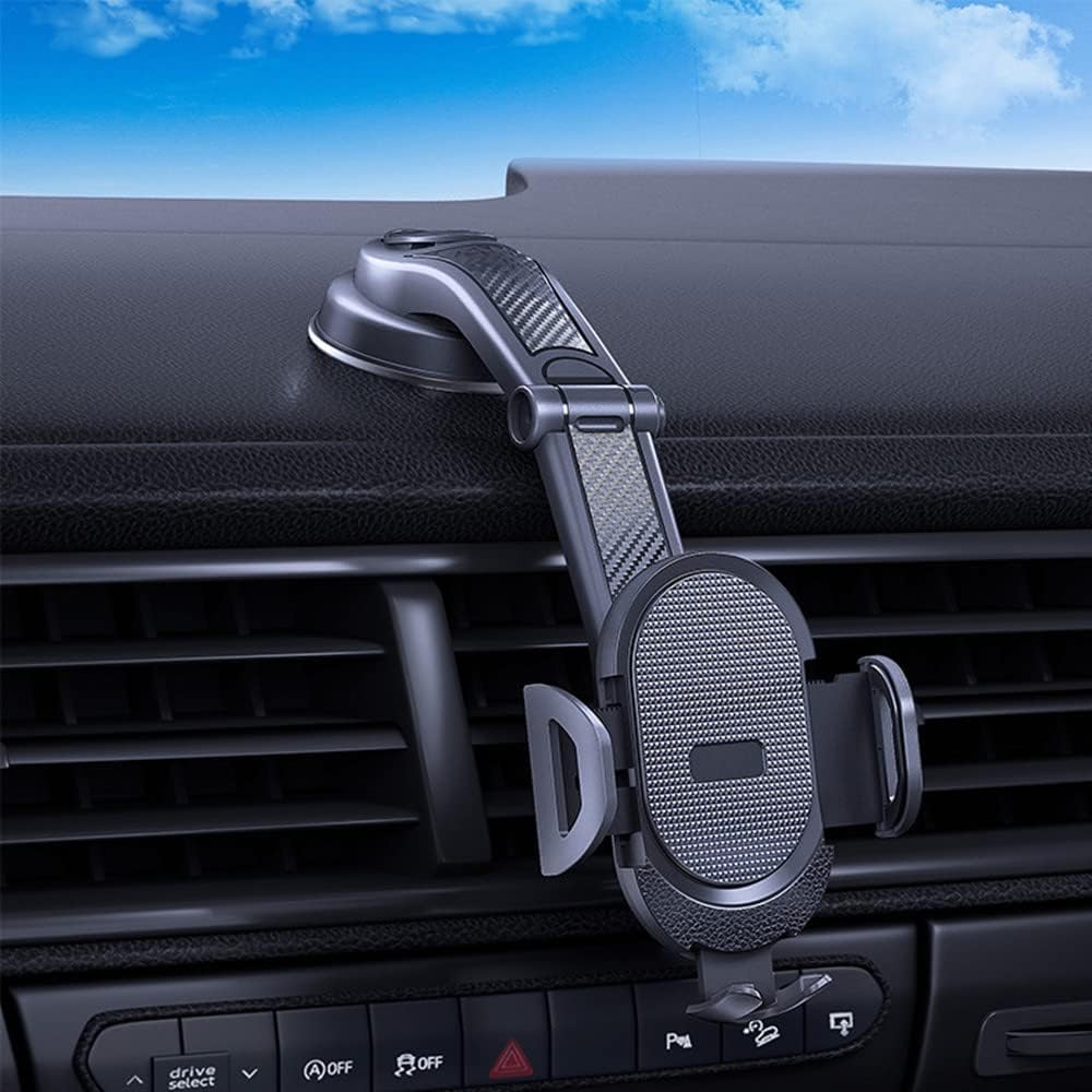 Soporte para teléfono de automóvil, parabrisas de teléfono de automóvil con súper ventosa, soporte de soporte de celular móvil apto para todos los
