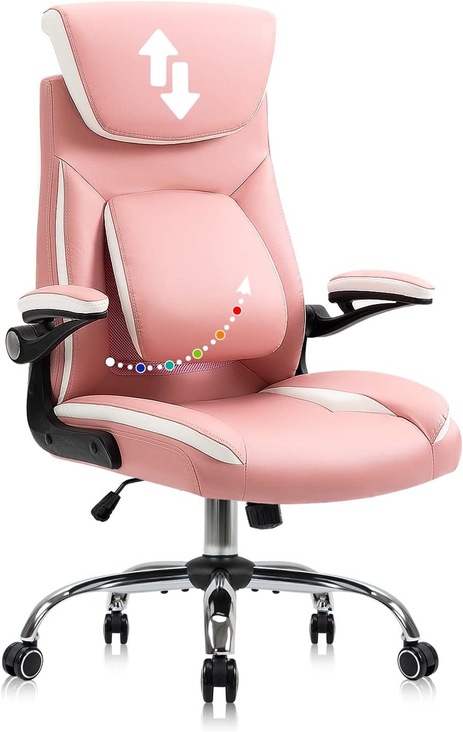 YAMASORO Silla ejecutiva ergonómica de oficina con respaldo alto, silla de escritorio para computadora de hogar con brazos abatibles acolchados,