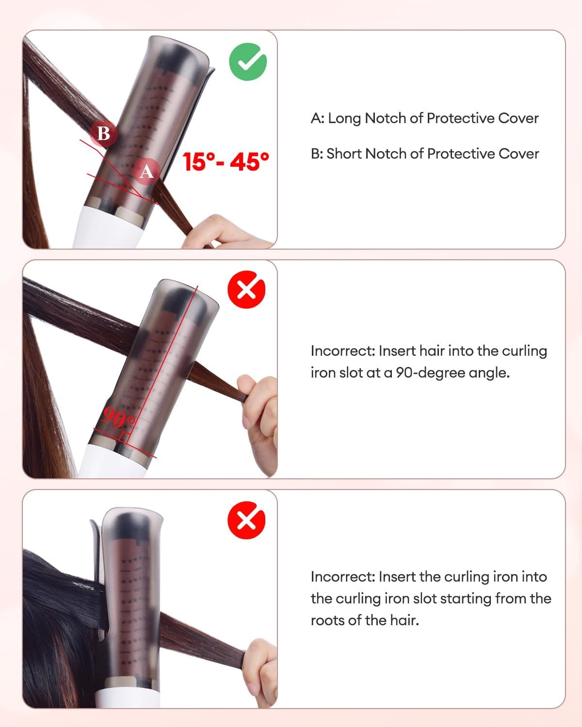 CkeyiN Rizador de pelo automático, rizador automático con ventilador de aire frío, aire frío de un solo toque y 4 temperaturas, rizador de pelo de