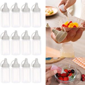 beyonday 12 mini botellas exprimibles de condimentos, 1.0 fl oz1 oz de salsa Bento transparente, ketchup mostaza, aderezo para ensalada, recipiente beyonday 12 mini botellas exprimibles de condimentos, 1.0 fl oz1 oz de salsa Bento transparente, ketchup mostaza, aderezo para ensalada, recipiente