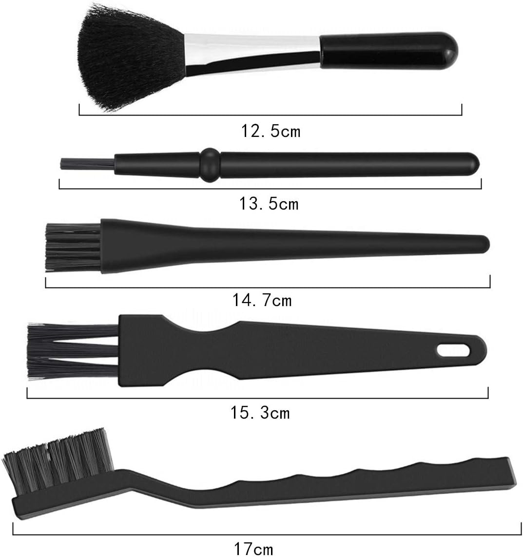 9 en 1 cepillos antiestáticos pequeños kit de limpieza cepillo de nailon multiusos para teclado, placas base de PC, cámara, teléfono, portátil,