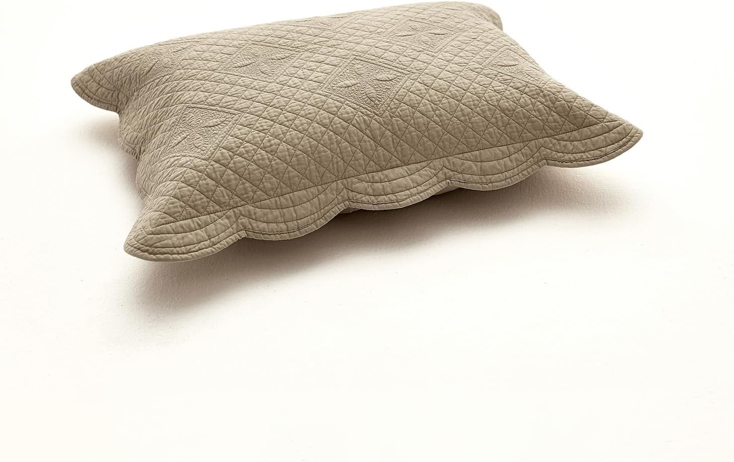 Calla Angel Sage Garden – Funda de almohada acolchada de algodón puro de lujo, estándar, 20 x 26 pulgadas, café