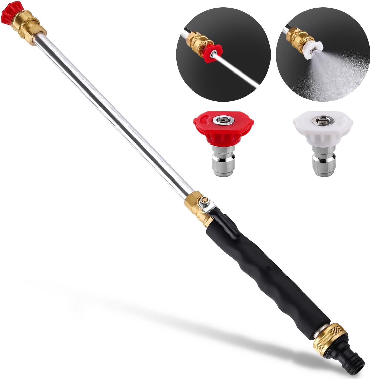 Animgrth 2024 Upgraded Jet Nozzle Power Washer for Garden Hose, Includes 2 High-Pressure Nozzles and Quick Connectors  Hydro Jet High Pressure