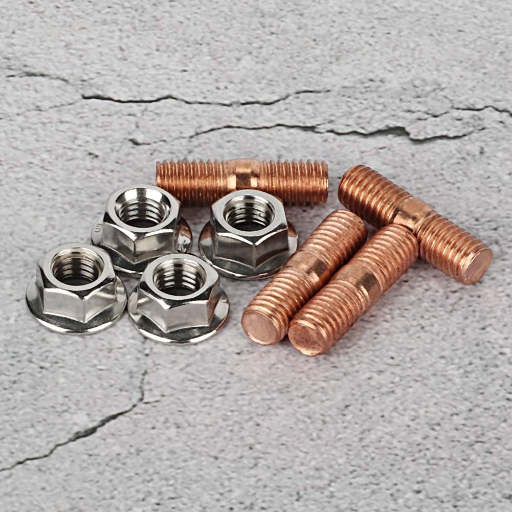 Kit de pernos Turbo, M10x1.50 Rosca T3 T4 T6 Kit de espárragos Turbo de escape, acero aleado de alta dureza