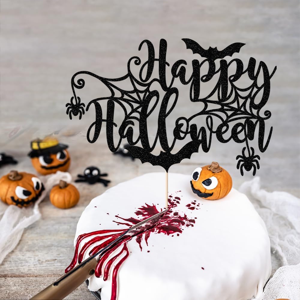 Decoración para pastel de Halloween, fiesta de terror de Halloween, vampiro zombi sangriento feliz Halloween, fiesta temática de la muerte,