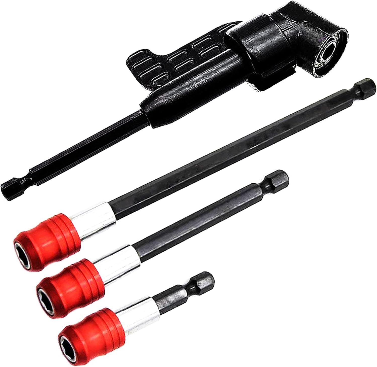 Extensión de broca 3 unids universal de 14 pulgadas vástago hexagonal de liberación rápida kit de soporte de taladro magnético+105 grados de ángulo