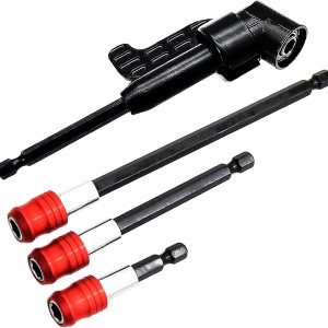 Extensión de broca 3 unids universal de 14 pulgadas vástago hexagonal de liberación rápida kit de soporte de taladro magnético+105 grados de ángulo Extensión de broca 3 unids universal de 14 pulgadas vástago hexagonal de liberación rápida kit de soporte de taladro magnético+105 grados de ángulo