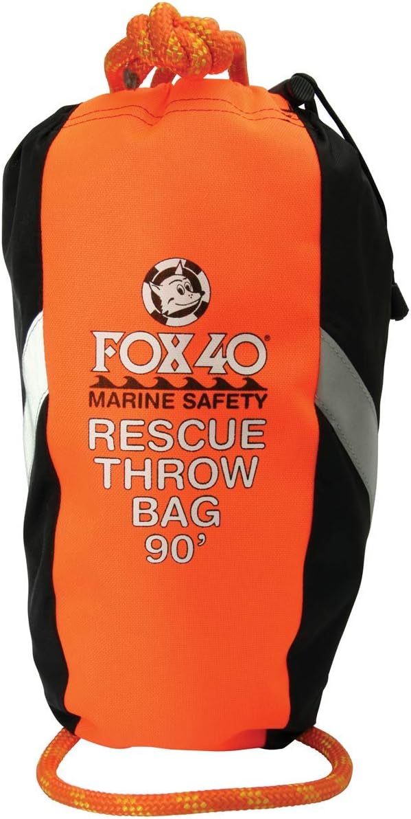 Fox 40 Bolsa de rescate, 90 pies de cuerda, naranja