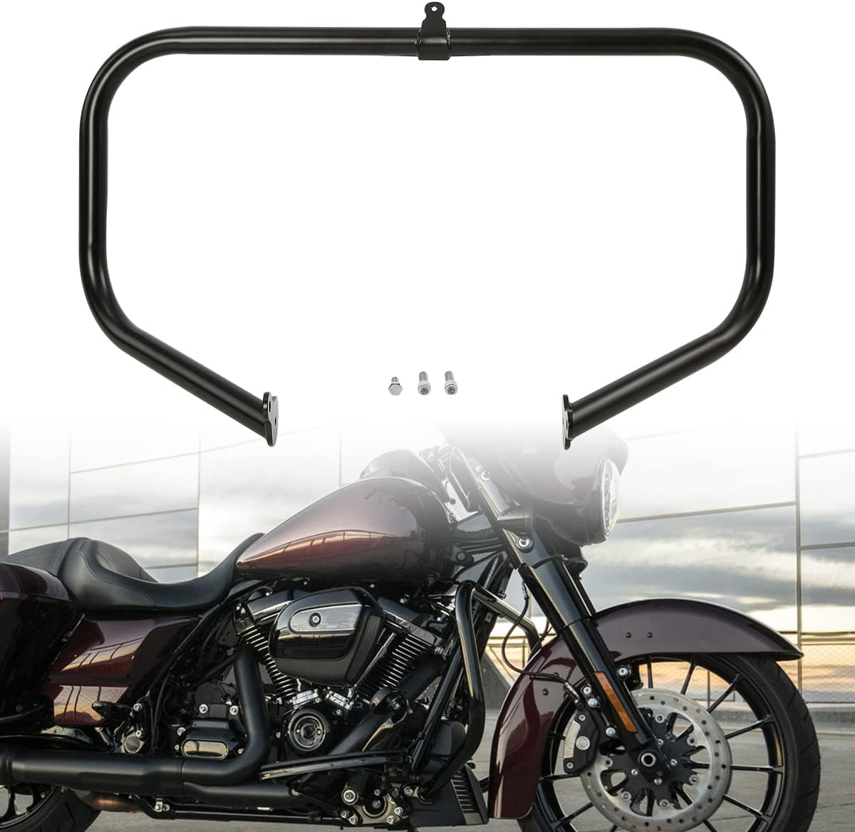 TCT-MOTORPARTS Estriberas negras de 1 14 pulgadas para Harley Touring Street Electra Glide Ultra FLHT FLHX FLHR Road King 2009-2023
