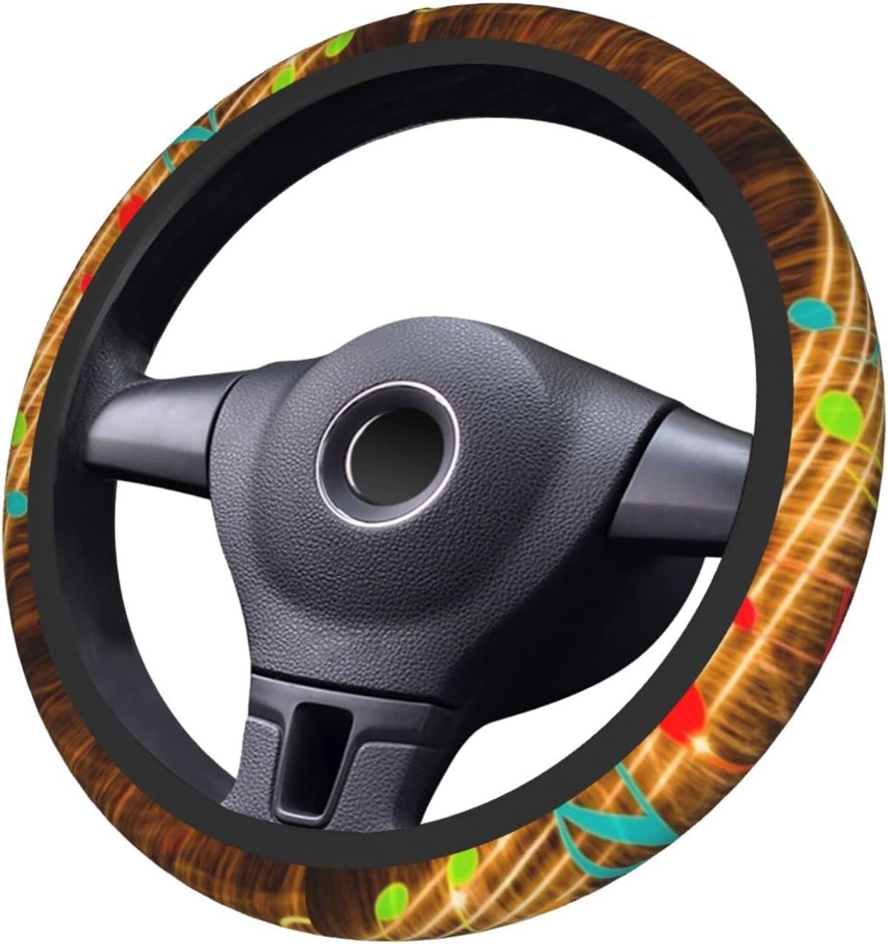 Funda para volante de notas musicales para mujeres, hombres y niñas, universal de 15 pulgadas, accesorios para automóvil, SUV, protector interior