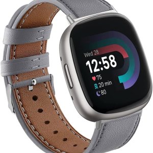 Compatible con Fitbit Versa 43Sense 2Sense, correas de cuero, correa de repuesto para mujeres y hombres, correa de repuesto ajustable para Fitbit Compatible con Fitbit Versa 43Sense 2Sense, correas de cuero, correa de repuesto para mujeres y hombres, correa de repuesto ajustable para Fitbit