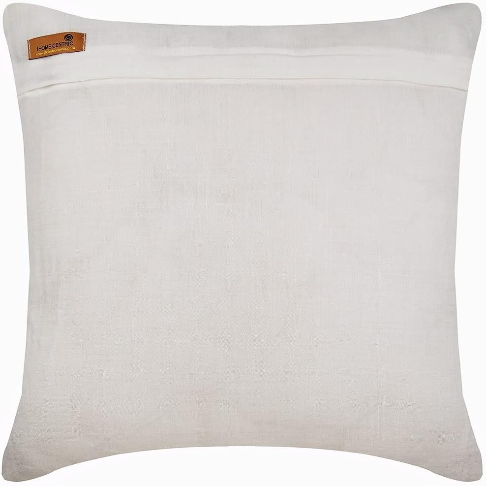 The HomeCentric Juego de 2 fundas de cojín para sofá, fundas de almohada, 18 x 18 pulgadas (17.7 x 17.7 in), color blanco, fundas de almohada de