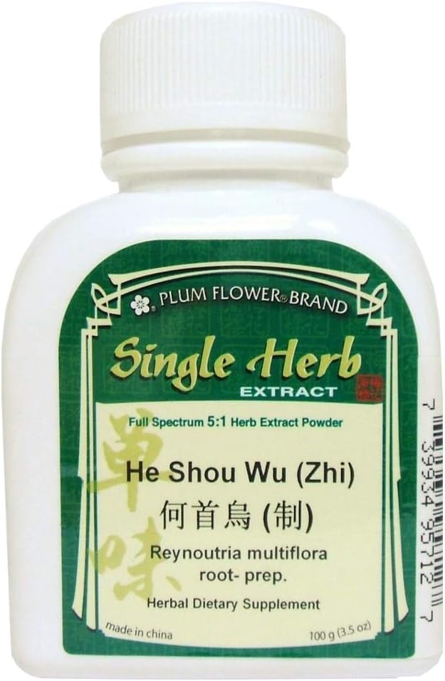 Fo-Ti RootHe Shou WuReynoutria Multiflora Extracto Polvo 3.53 oz Plum Flower