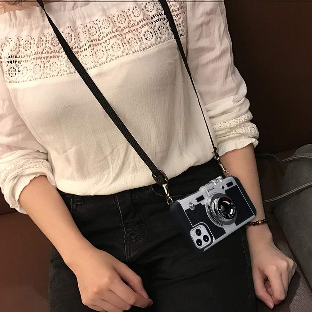 Awsaccy Emily in Paris – Funda de silicona para iPhone 15 Pro Max de 6.7 pulgadas 2023, funda de silicona con correa extraíble para el cuello para