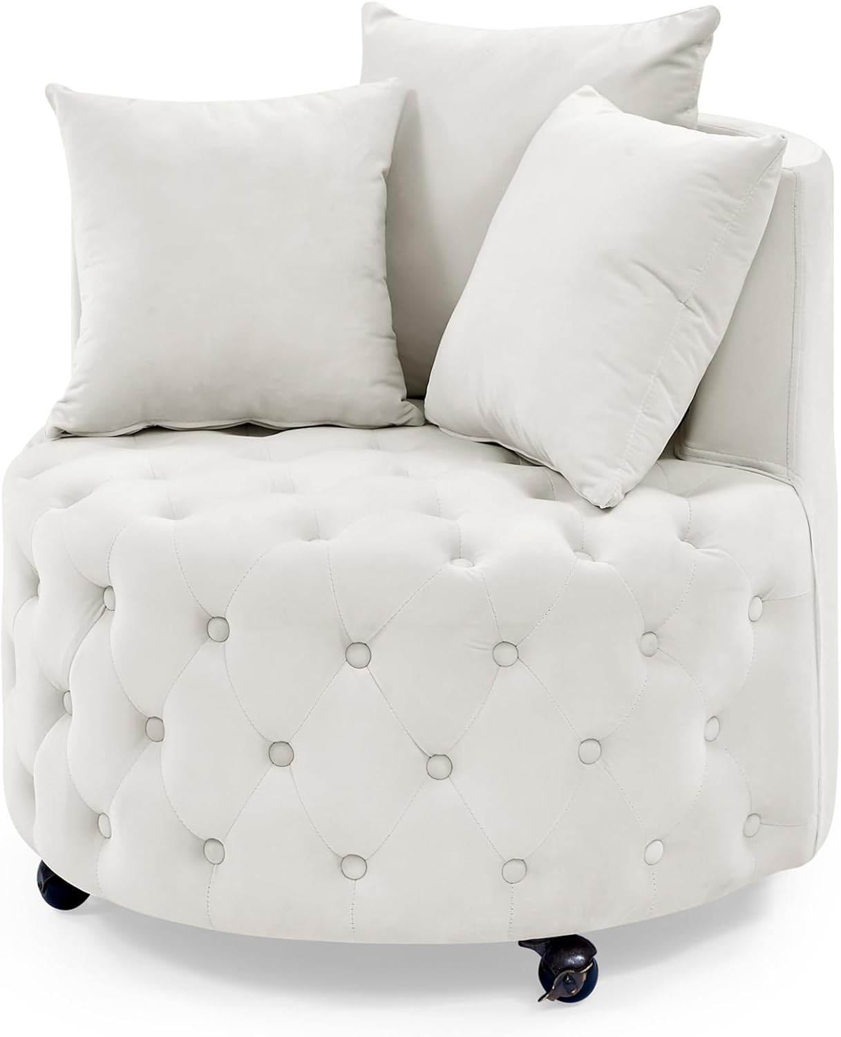 JOYBASE Silla giratoria de barril, silla redonda giratoria decorativa, acogedora y cómoda, silla de club circular, sillón moderno para sala de
