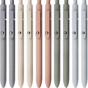 Bolígrafos de gel, 10 bolígrafos de tinta negra de 0.020 in, bolígrafos de escritura suave de punta fina, bolígrafos retráctiles de alta gama para Bolígrafos de gel, 10 bolígrafos de tinta negra de 0.020 in, bolígrafos de escritura suave de punta fina, bolígrafos retráctiles de alta gama para