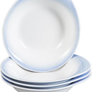 ONEMORE Tazones de sopa aptos para horno, cuencos de cerámica para pasta, de 20 onzas, juego de 4 cuencos de cereales anchos y poco profundos, aptos ONEMORE Tazones de sopa aptos para horno, cuencos de cerámica para pasta, de 20 onzas, juego de 4 cuencos de cereales anchos y poco profundos, aptos