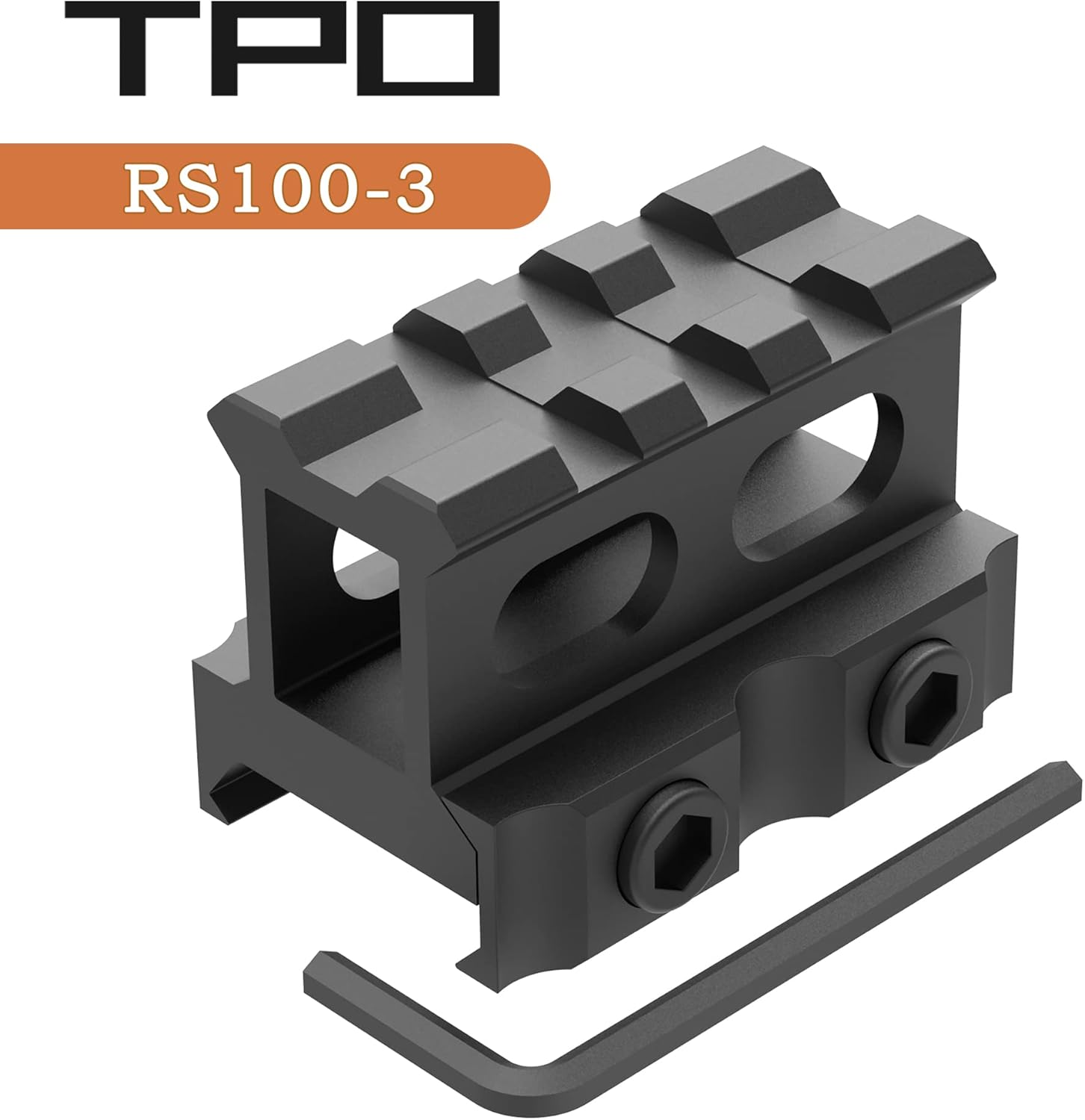Soporte elevador Picatinny con 3 ranuras (0.5″0.83″1″ de altura), montaje elevador de riel transparente para puntos rojos, visores, óptica, linterna