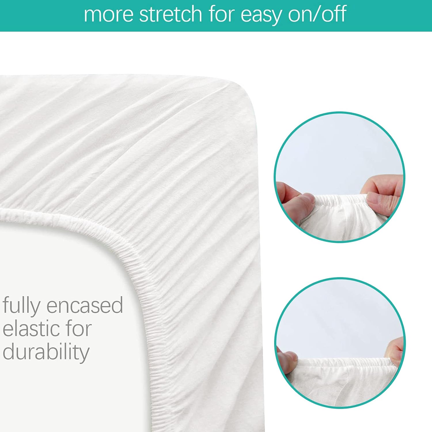 Sábanas de cuna 100% algodón orgánico compatibles con Mika Micky Bedside Sleeper, paquete de 2, sábanas de moisés ultra suaves para bebé, color