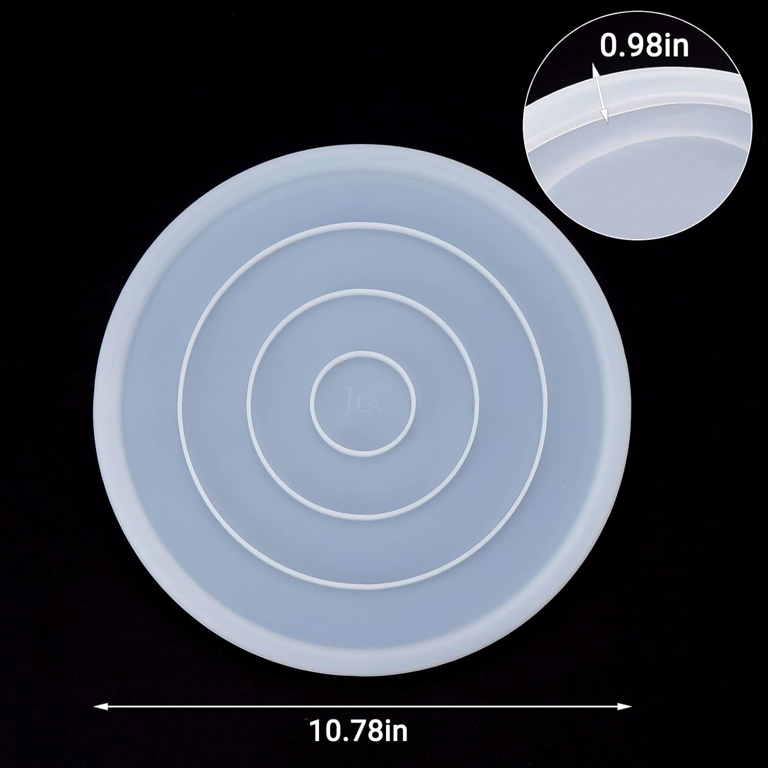 Gartful Moldes de resina para bandeja grande, 10.8 pulgadas, moldes de placa redonda de silicona, moldes de resina epoxi para bandeja de frutas,