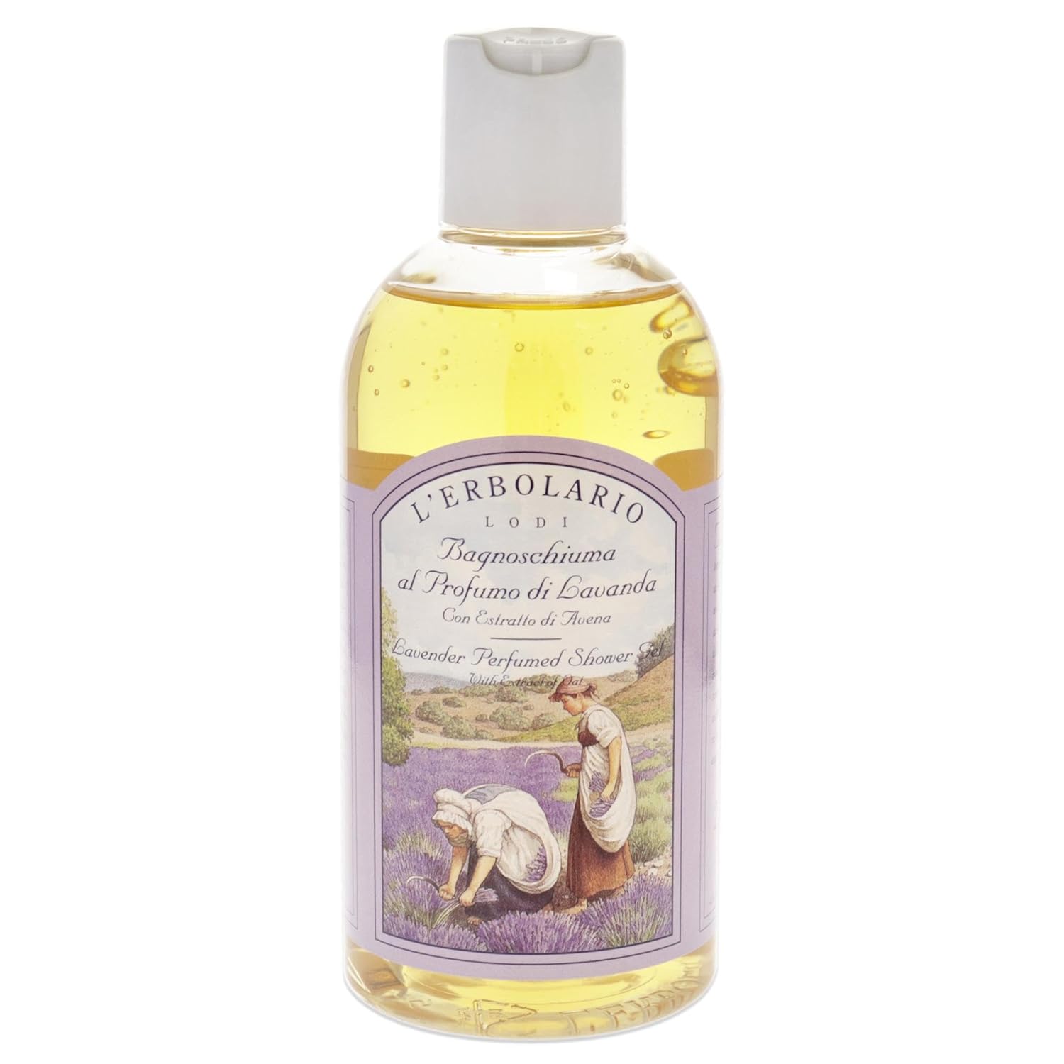 L’Erbolario – Gel de ducha perfumado de lavanda – Infundido con extracto de avena – Caricia suave para un baño relajante – Deja la piel sedosa y