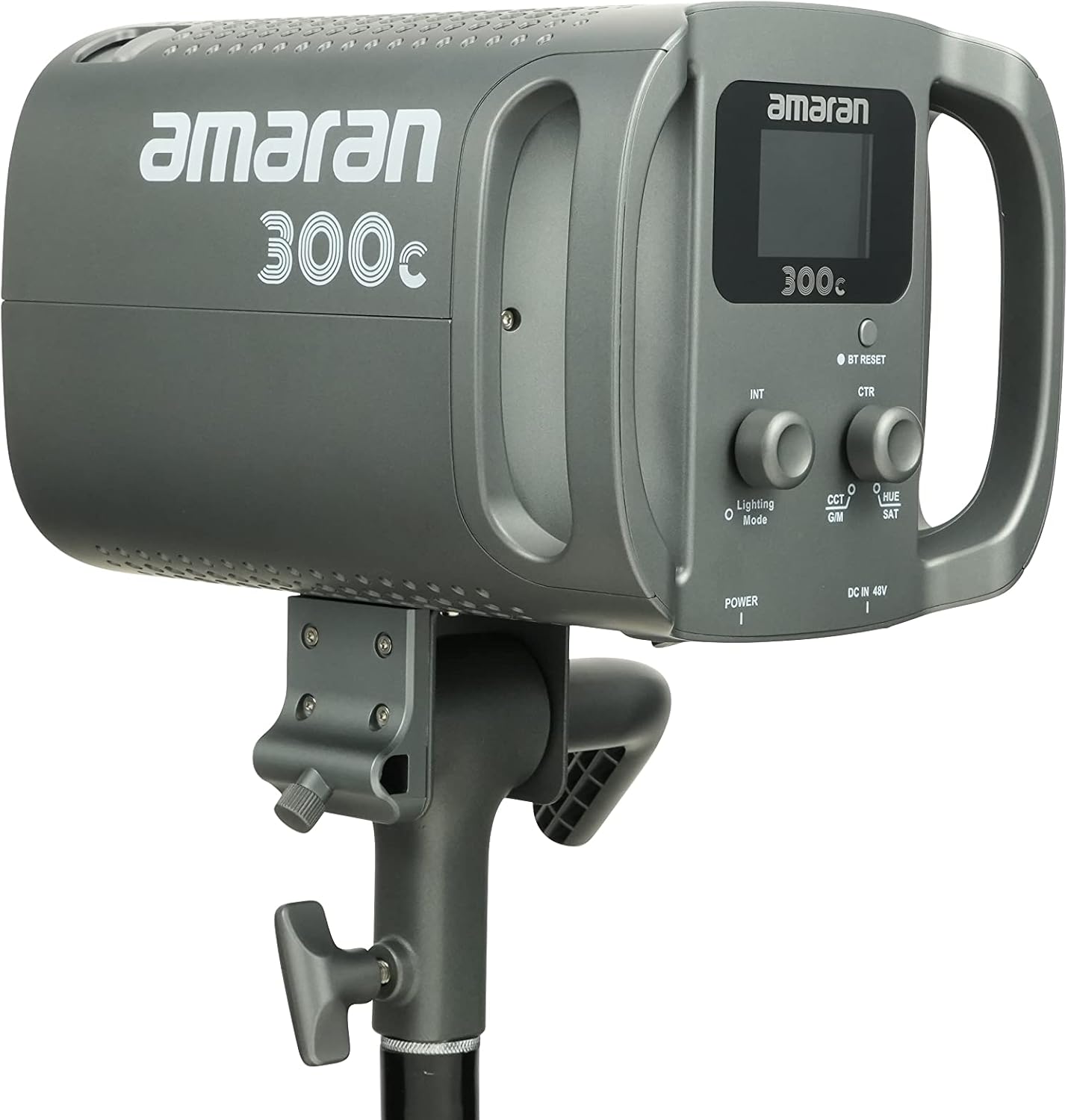Aputure Amaran 300c RGB COB luz de vídeo Bowen Mount 2,500K a 7,500K CCT con ajuste GM 26,580 lux  3.3 ft con soporte de hiperreflector APP Control