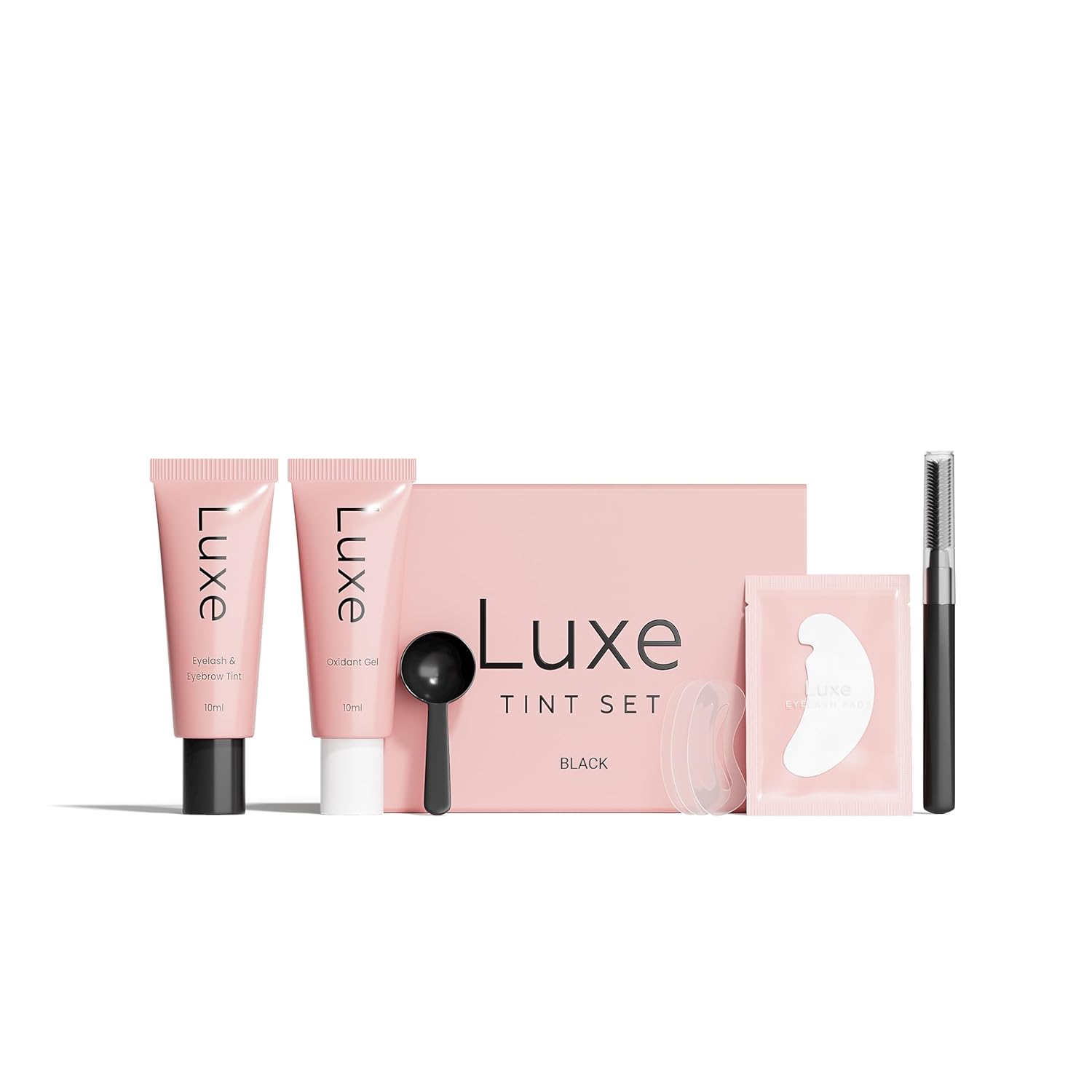 Luxe Cosmetics – Juego de colores negros para pestañas y cejas – Color temporal de larga duración (hasta 4 semanas) – Vegano y libre de crueldad