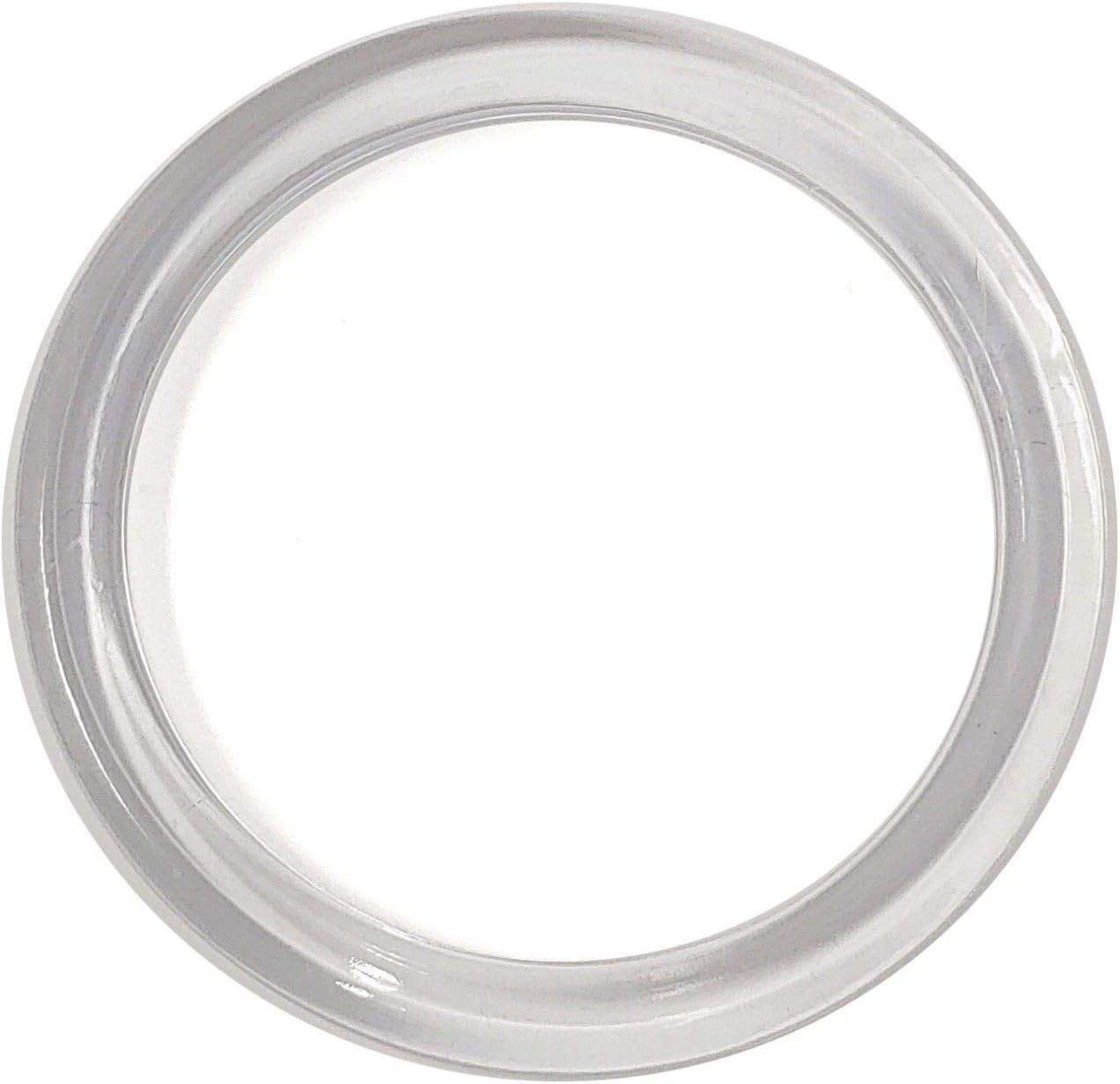 Anillos de plástico transparente para bufandas, perchas redondas y finas para ropa, 2.58 pulgadas de diámetro interior, 3.25 pulgadas de diámetro