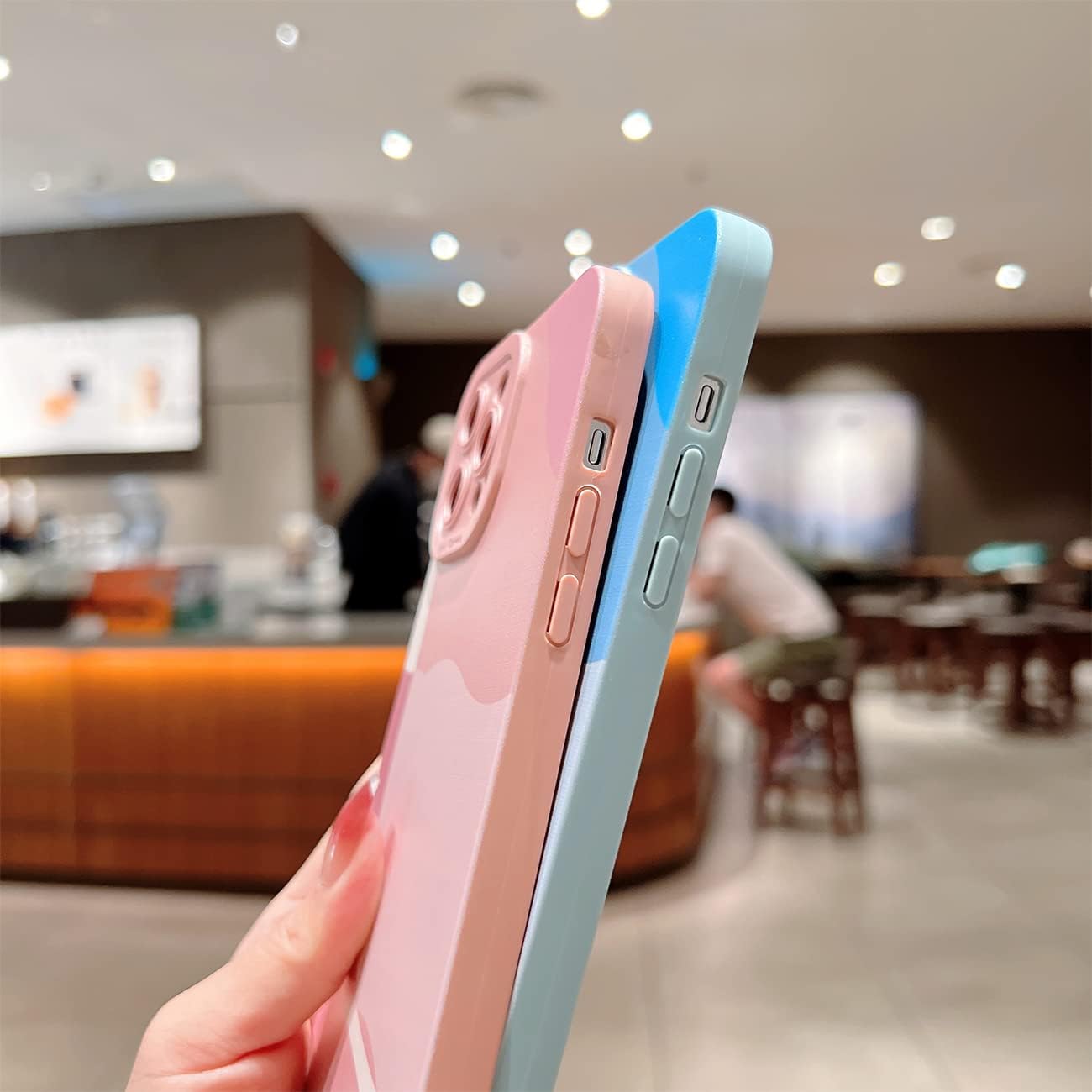 YKCZL Funda compatible con iPhone 13 Pro Max de 6.7 pulgadas, bonita funda protectora de lente de cámara completa, delgada, suave, a prueba de
