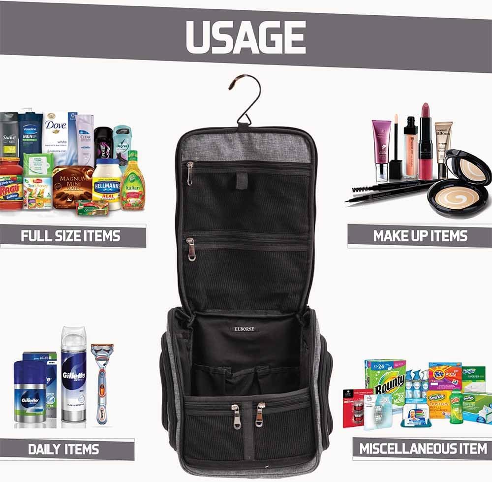 fjackets Neceser para hombres y mujeres con bolsa de maquillaje de viaje – Esenciales de viaje para mujeres – Bolsa de maquillaje, bolsa de