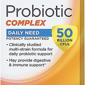 GNC Probiotic Complex Daily Need with 50 Billion CFUs Clinically Studied Multi-Strain Supports Digestive and Immune Health Vegetarian 30 Capsules GNC Probiotic Complex Daily Need with 50 Billion CFUs Clinically Studied Multi-Strain Supports Digestive and Immune Health Vegetarian 30 Capsules