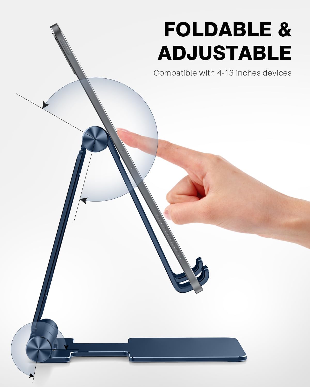 Anozer Soporte para tablet, ajustable y plegable de aluminio para iPad, diseñado para iPad Air 54 2022, para iPad Mini 65, iPad 10.2, iPad Pro