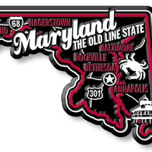 Imán de estado prémium de Maryland por Classic Magnets, 3.7 x 2.1 pulgadas, recuerdos coleccionables fabricados en los Estados Unidos Imán de estado prémium de Maryland por Classic Magnets, 3.7 x 2.1 pulgadas, recuerdos coleccionables fabricados en los Estados Unidos