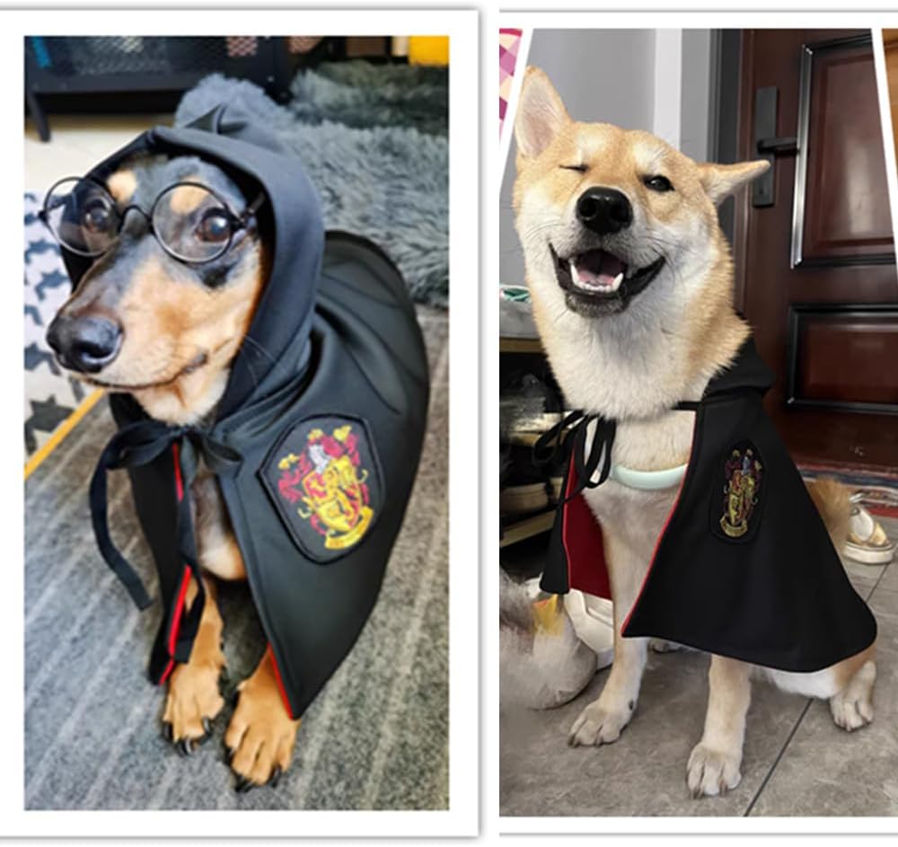 Capa de gato de Halloween con corbata para el cuello, disfraces de gato de Halloween, disfraces de perro pequeño, ropa de Halloween para mascotas,