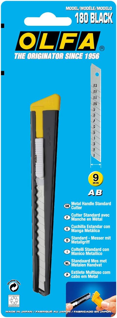 Olfa 5001 0.354 in Multi-Purpose Metal Handle Precision Snap-Blade Cuchillo (180)