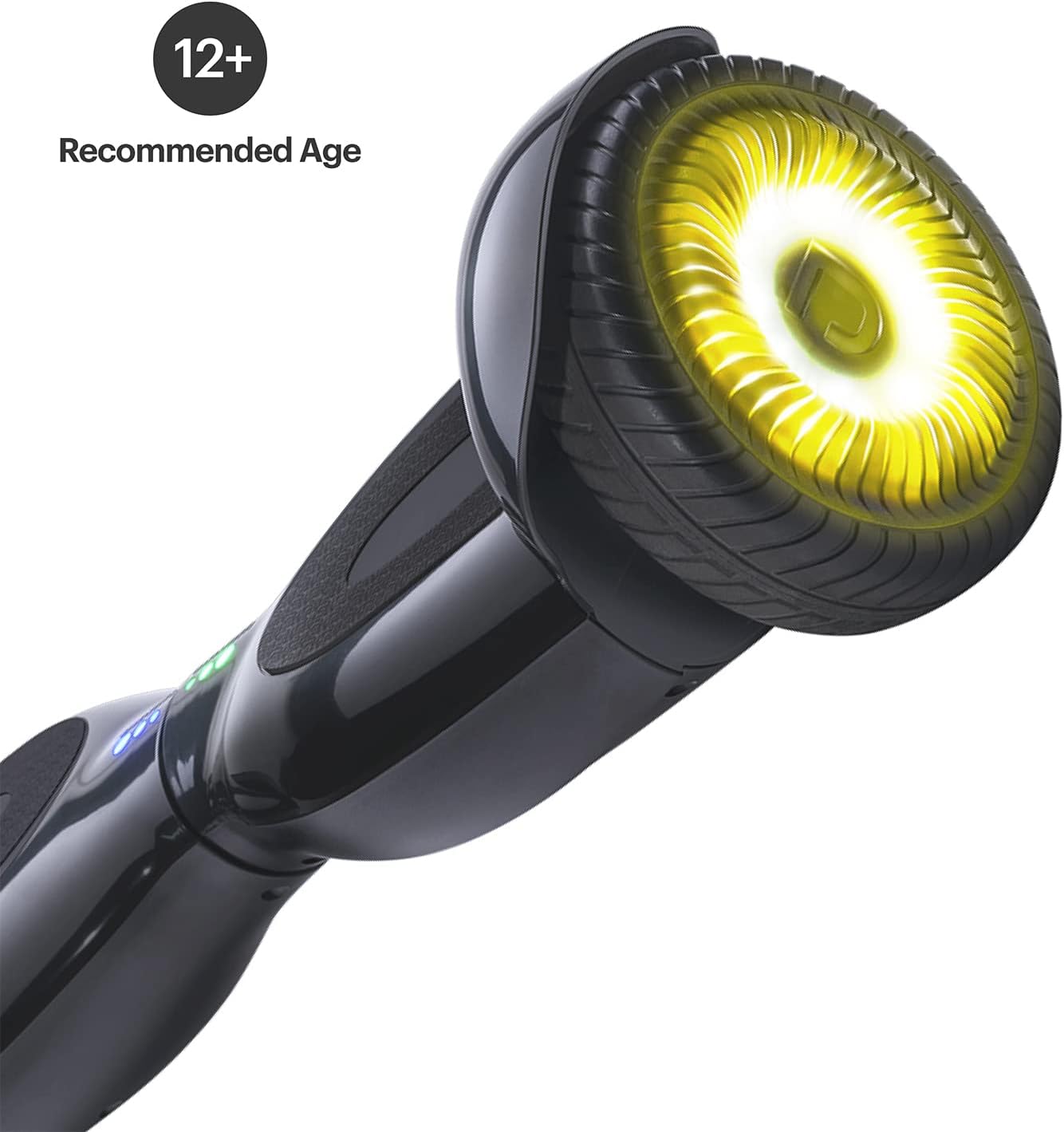 Jetson Hoverboard – Hoverboard Zone con ruedas todoterreno todoterreno – Hoverboard ligero negro con ruedas LED iluminadas – Hoverboard inteligente
