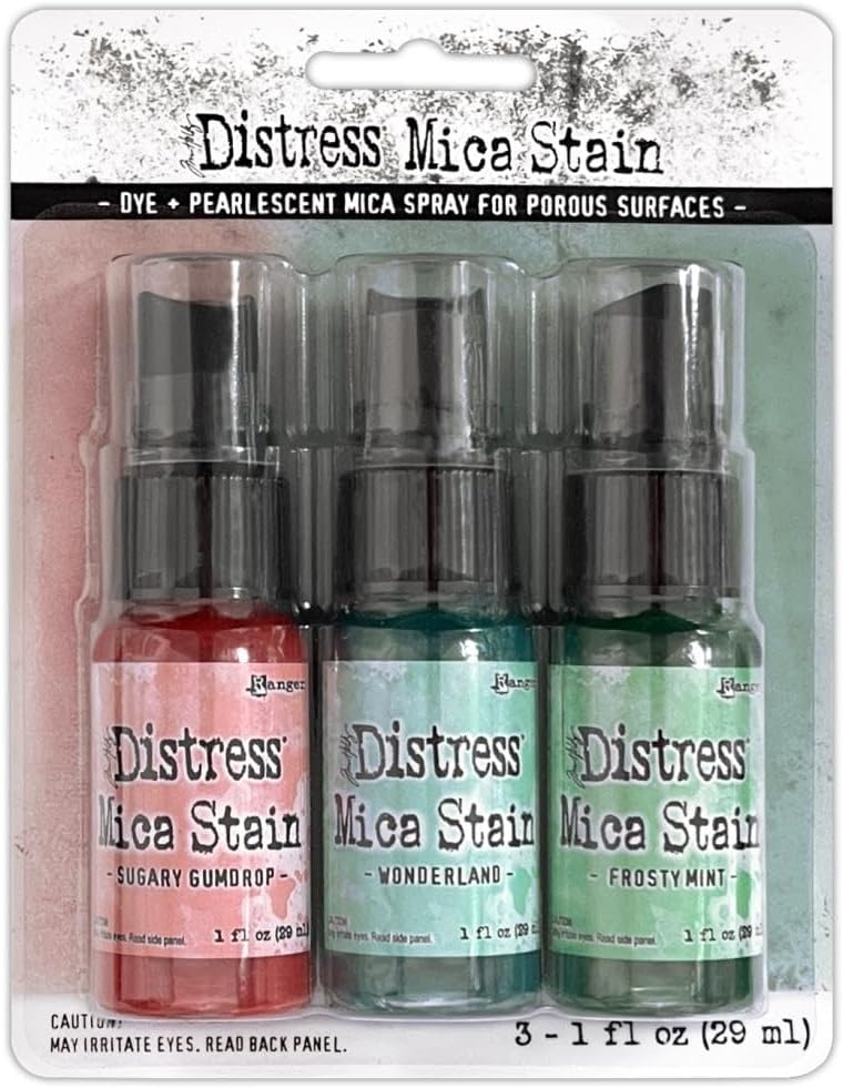Tim Holtz 2023 – Juego de manchas de mica navideñas #5 y #6 y Holiday Sparkle Set, edición limitada, paquete de 3 artículos