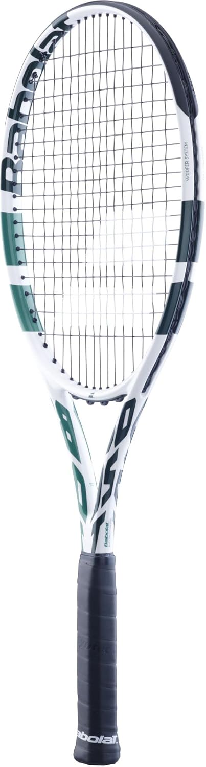 Babolat Boost Wimbledon Raqueta de tenis – Encordada con 0.56 oz White Babolat Syn Gut a tensión de rango medio