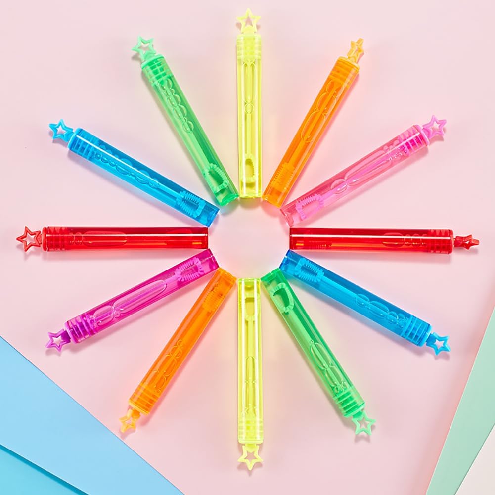 20 piezas de varitas de burbujas de colores vacíos para fiesta, mini burbujas para fiesta, tubos de burbujas pequeños, regalo de boda, burbujas