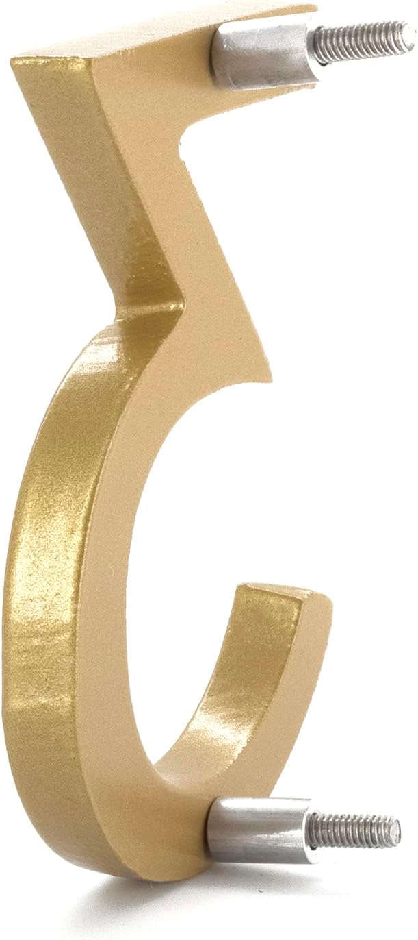 Montague Metal Products MHN-10-F-GD1-3 Números de casa de dirección flotantes modernos de aluminio sólido, 10 pulgadas, oro recubierto de polvo