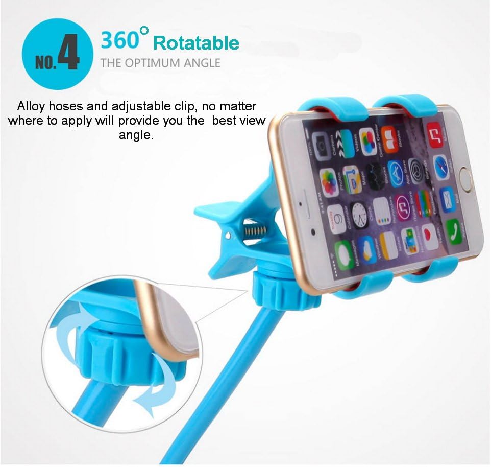 Soporte de cuello de cisne flexible universal de brazo largo para teléfono celular perezoso Soporte de coche Soporte de mesa de escritorio para